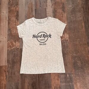 Hard Rock Hotel Biloxi Graphic T-Shirt Grey Space Dye Large women's Short Sleeve